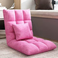 ELEFOCUS Foldable Floor Chair with 6 Adjustable Positions Gaming Floor Chair Foldable Floor Game Chair with Cushion(/Pink)