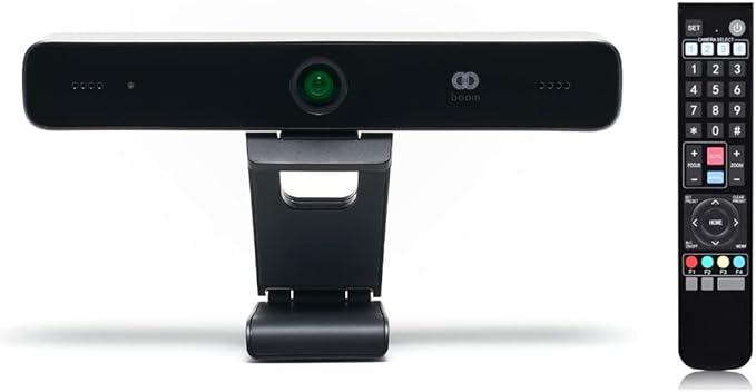 Boom Mezzo 4K AI Auto-Framing Conference Camera 115° Ultra Wide ePTZ Video Bar with Dual Mics USB 3.0 Plug-and-Play Zoom Certified Huddle Room Webcam for Teams/Meet/Zoom