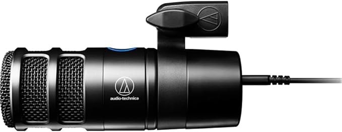 Audio-Technica Hypercardioid Dynamic Podcast Microphone AT2040 Bundle with 2 YR CPS Enhanced Protection Pack Metal Shock Mount Pop Filter Suspension Boom Scissor Arm Stand and 25ft XLR Cable
