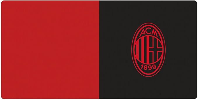 Head Case Designs Officially Licensed AC Milan Red &amp Black Crest Logo 23.62 x 11.81 x 0.12 inches (600 x 300 mm) - L Gaming Office Desk PC Keyboard Mouse Mat Pad