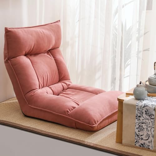 BTZHY Floor Chair Floor Chair with Backrest Foldable Floor Chair for Adults Lazy Sofa Meditation Chair Window Chair Floor Seating Lounge for Reading Watching TV Meditation (/Orange)
