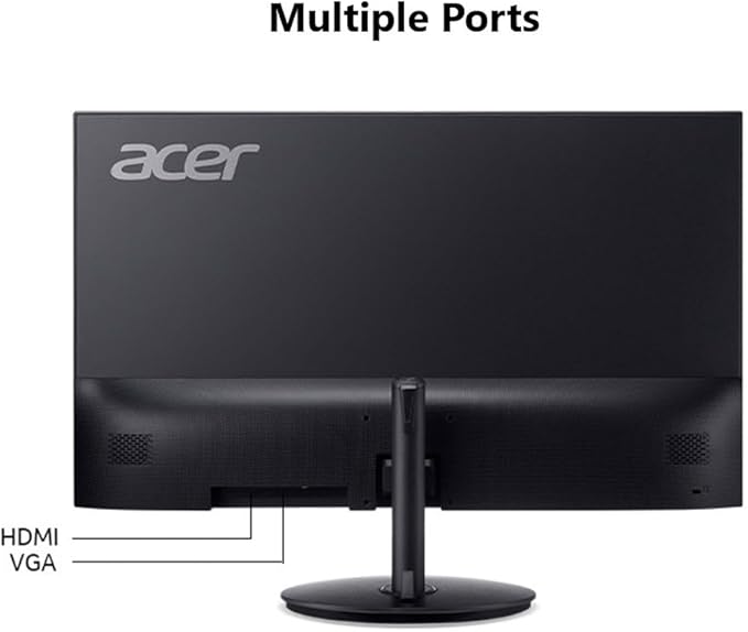 acer SH242Y G0bih 23.8 IPS Full HD Ultra-Thin Monitor Adaptive-Sync 120Hz 1ms VRB Adjustable Stand HDMI VGA (Renewed)