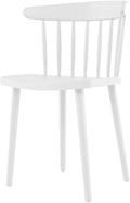 Adjustable Office Computer Chair with Armrest Home Furniture Plastic Chair Bedroom Dormitory Makeup Balcony Living Room Leisure Dining Chairs(White)