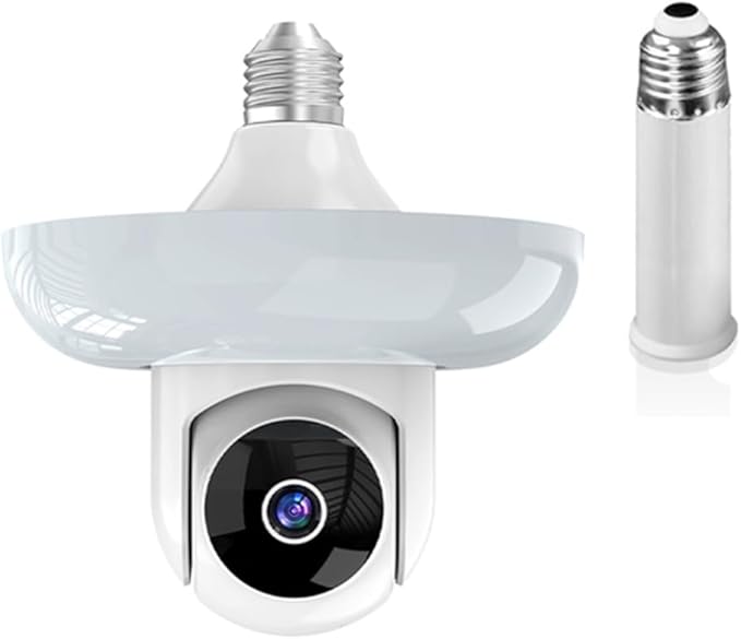 E27 5MP Light Camera WiFi CCTV Security IP Camera Ai Humanoid Filter Push Color Night Vision Surveillance