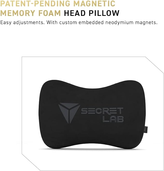 Secretlab Titan Evo Black Gaming Chair - Reclining Ergonomic &amp Comfortable Computer Chair with 4D Armrests Magnetic Head Pillow &amp 4-Way Lumbar Support - Black - Leatherette