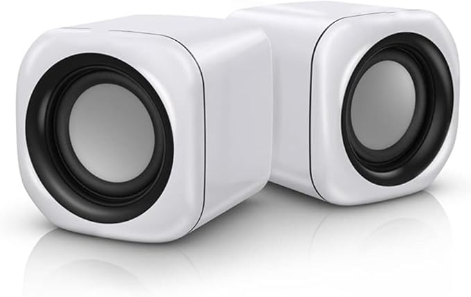 Computer Speakers for Desktop Computer Speaker Deep Bass Sound Loudspeaker USB Mini Audio Speakers for Laptop Notebook Desktop PC Multimedia Loudspeakers(A)