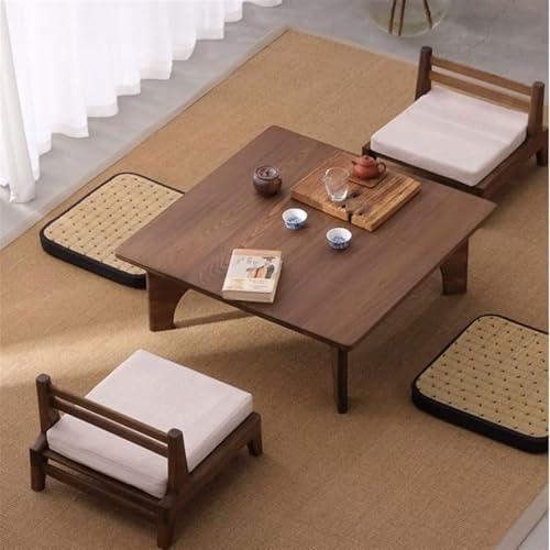 BTZHY Floor Chair Tatami Chair Japanese Bed Indoor Chair Wooden Living Room Furniture Space Saving Living Room Chair Tea Room Chairs Portable Low Chair Meditation Chair (Style 2)