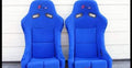 (A Pair) Large Size Single Comfortable Fabric Simulator Cockpit Gaming Chair Racing Seat (Blue-A Pair Large)