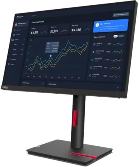 Lenovo ThinkVision T22i-30 22 Class Full HD LED Monitor - 16:9 - Raven Black