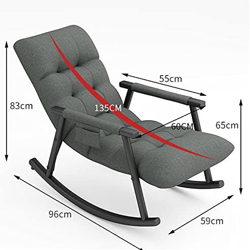 Office Chair Gaming Chair Computer Chair Rocking Chair Nordic Home Single Recliner Casual Lounger Living Room Deckchair Bedroom Balcony Rocking Chair Sofa Lazy Chair (Color : Natural)