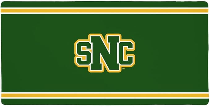 St. Norbert College Green Knights Primary Logo Stripes Large Gaming Mouse Pad Desk Mat with Stitched Edges Non-Slip Base for Gamer Home and Office 31.5 x 15.7