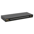 JideTech HDMI USB KVM Switch 16 Port Up to 4K@30Hz Resolution with USB 2.0 Hub Support Hotkey Mouse Switching for Linux Windows Mac Unix