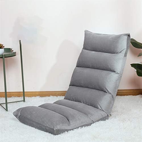 BTZHY Floor Chair Floor Chair Lounge Floor Chair with backrest 5 Gears Adjustable Leisure Meditation Chair Removable and Washable Ergonomic Leisure Chair (Color : Gray)