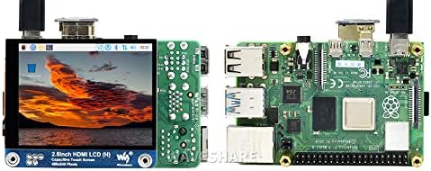 2.8inch HDMI IPS LCD 480×640 Capacitive Touch Display USB-C or I2C Touch Port Adjustable Brightness Fully Laminated Screen Support All Raspberry Pi Jetson Nano PC Windows 11 / 10 / 8.1 / 8 / 7
