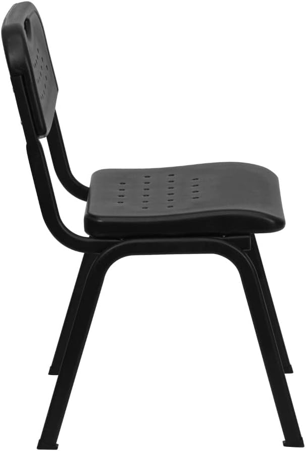 Modern Black Gaming Chair 880 Lb. Capacity Adult Office Foldable Contoured Back Metal Frame Foam Seat Rectangular Shape Indoor Use