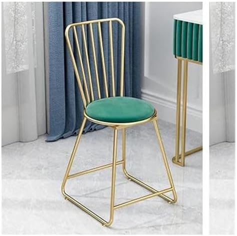 Round Stool Industrial Gaming Chair with Cushioned Seat for Office Bedroom and Vanity White Leather Home Furniture