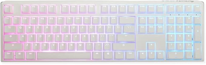Ducky One 3 Pure White Hotswap RGB Mechanical Keyboard (Cherry MX Silver)