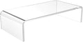 Acrylic Monitor Stand Small Computer Heightening Riser with Neck Support Office Laptop Base for Desk Workstation