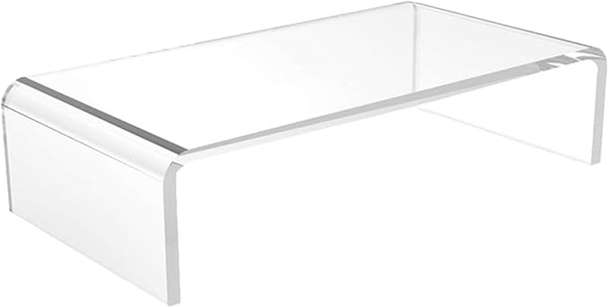 Acrylic Monitor Stand Small Computer Heightening Riser with Neck Support Office Laptop Base for Desk Workstation