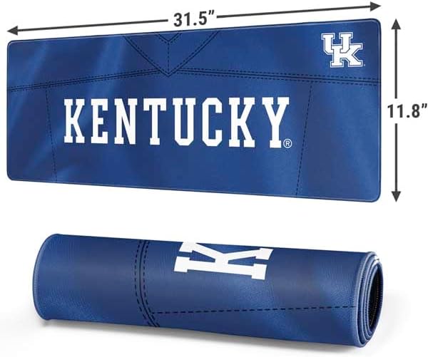Skinit Large Gaming Mouse Pad - Officially Licensed University of Kentucky Blue Jersey Design with Stitched Edges Waterproof Non-Slip Rubber Base Desk Mat for Keyboard &amp Mouse 31.5 x 11.8 in