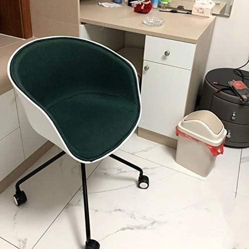 Gaming Chair Case for Dining Chair Study Chair Fabric Balcony Leisure Backrest Handrail Metal for Negotiations (Color : Black)