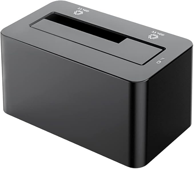 External Hard Drives Case SATA to USB 3.0 Hard Drive Docking Station 5Gbps Super Speed for 2.5''/ 3.5 SSD HDD with 12V Power Adapter
