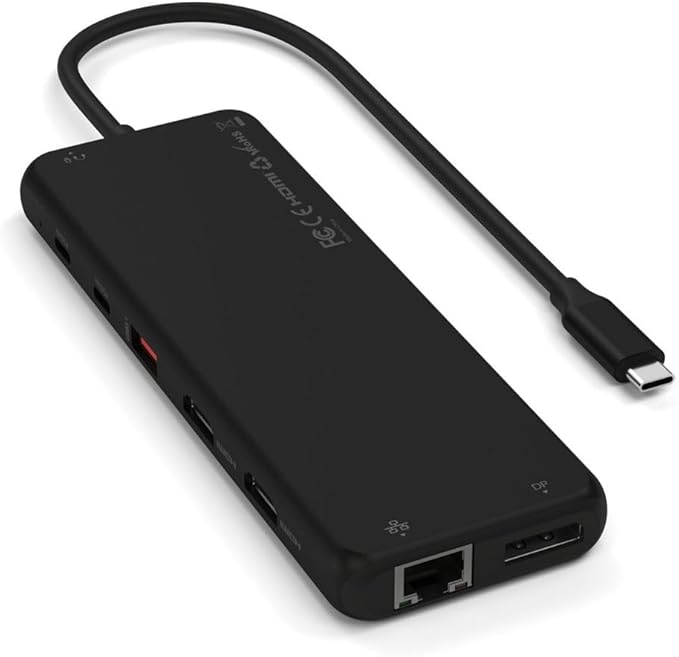 Satechi 13-in-1 USB-C Triple Display Multiport Adapter for Windows &amp Single Extended Display for Mac 8K DP (Windows Only) Dual 4K HDMI USB-A/C 10Gbps 85W PD Ethernet Audio