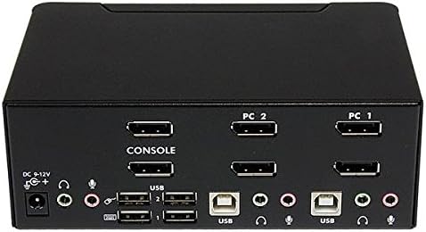 STARTECH.COM 2 Port Dual DISPLAYPORT USB KVM Switch with Audio &amp USB 2.0 HUB