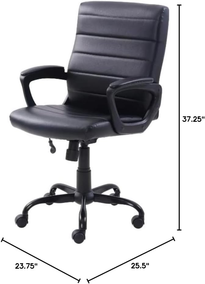 Office Chair Gaming Chair Computer Chair Black Office Chairs are Comfortable with Its Padded Armrest Ergonomically Placed