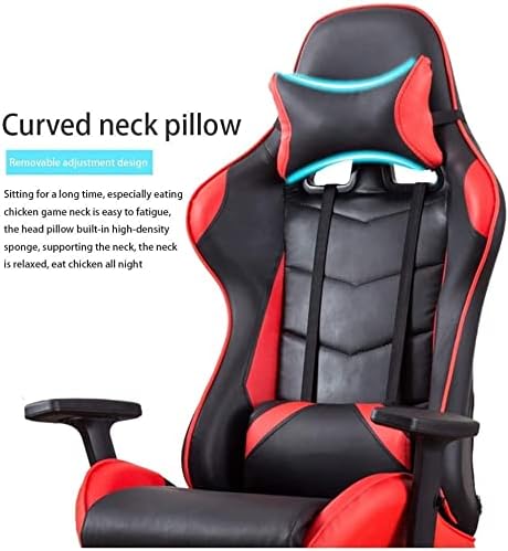 Office Chair E-Sports Chair Ergonomic High-Back Racing Chair Lift Swivel Chair Video Game Chair Armrest Seat Office Chair Chair (Color : Black) Needed