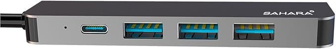 Sahara - 5-in-1 USB-C Hub Adapter Sleek Aluminum Multiport Hub with HDMI USB 3.0 and USB-C PD Charging – Compatible with PC and MAC (LT00072)