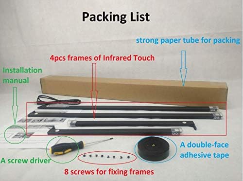 75 Inch Interactive 10 Points Infrared IR Touch Screen Overlay Frame Free Driver