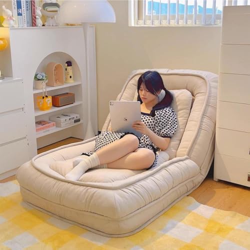 Floor Chair Indoor Adjustable Floor ChairFoldable Lazy Sofa Bed Floor ChairAccent Chair Recliner Chair With Back SupportAdjustable Human Dog Bedfor Living Room Bedroom for Gaming Reading Grey-200+