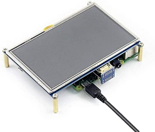 waveshare for Raspberry Pi 5 inch Resistive TFT Touch Screen 800x480 TFT LCD Display Touchscreen HDMI Module Kit Direct-Connect with Raspberry Pi 3 Model B B+ 2 Model B 1 Model A A+