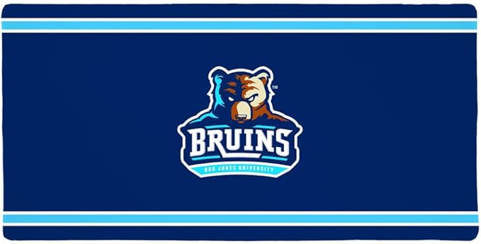 Bob Jones University Bruins Primary Logo Stripes Large Gaming Mouse Pad Desk Mat with Stitched Edges Non-Slip Base for Gamer Home and Office 31.5 x 15.7