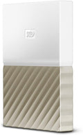 WD 2TB My Passport Ultra Portable External Hard Drive - USB 3.0 - White-Gold - WDBTLG0020BGD-WESN (Old Generation)