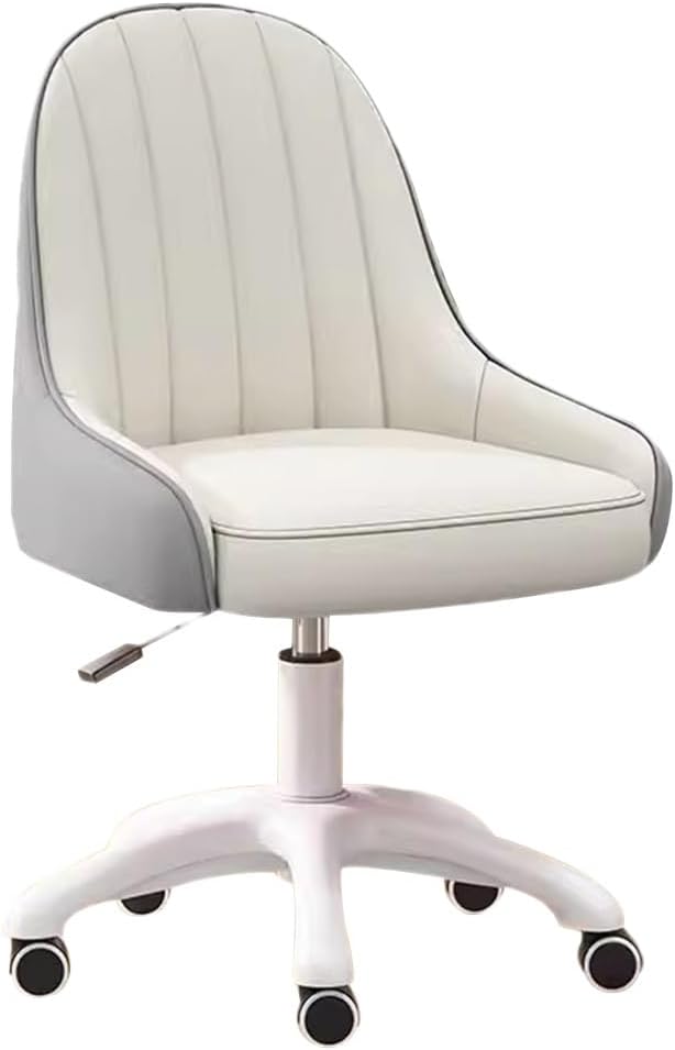 KITCISSL Desk Chair Computer Chair Video Game Chairs for Bedroom Gaming Chair Lift Makeup Chair Accent Chairs Girls Dormitory Swivel Office Chair for Living Room Home Office(Beige C)