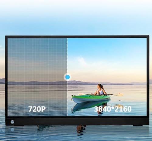 16in Portable Monitor 2560x1600 HDR Ultra Thin Display 178° Full View Support Phone Projection Mirror Screen Usage External Touchscreen for Phone Computer Gaming