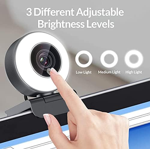 Angetube 1080P Streaming Webcam Kits 967 HD Web Camera with Microphone and Light Software Control Webcam Cover - Web Cam Privacy Shutter to Protect Lens and Security