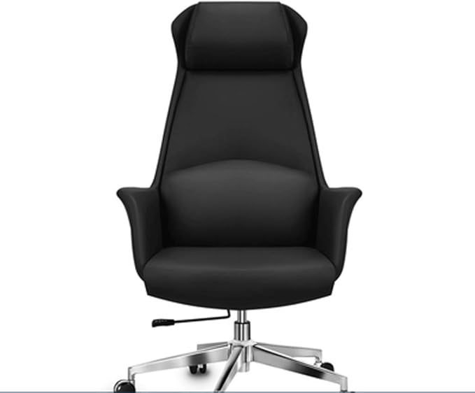 YYDS Chair Comfortable Gaming Chair Rotatable Reclining Computer Chair with Fixed Armrest for Bedroom and Living Room Office Chair Ergonomically (Color : Black Size : Steel Foot)