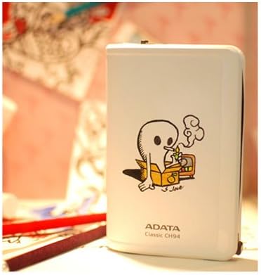 ADATA USA CH94-500GB 2.5PORTABLE HDD with wrap White