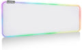 Tilted Nation Bone White Gaming Mouse Pad RGB - Large LED Mousepad - LED Desk mat with 8 Adjustable Light Modes - Non Slip Rubber Base Easy to Clean Water Proof Surface Mat for Keyboard and Mouse