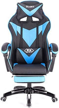 ChairsLeather Gaming Swivel ChairZero Gravity ChairHigh Back Computer ChairAdjustable Recliner Office Chair with Headrest and Lumbar/Black and Blue