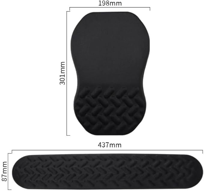 3-in-1 Ergonomic Mouse Pad Set with Keyboard Wrist Rest Support &amp Cable Organizer – Memory Foam for Carpal Tunnel &amp Pain Relief Non-Slip Base – Ideal for Office &amp Gaming – Gift Box – Blac