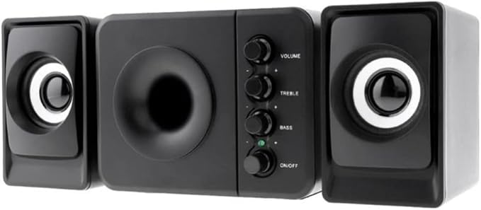 Computer Speakers for Desktop Home Theater System PC Super Bass Subwoofer Wired Computer Speaker Music Boombox Desktop Laptop TV Subwoofe(B)