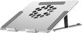 Veemoon Aluminum Alloy Laptop Cooler with Adjustable Height Stand RGB LED Fan Cooling Pad for Gaming Laptops and Notebooks Silver USB Powered Cooling Pad for Office and Home Use