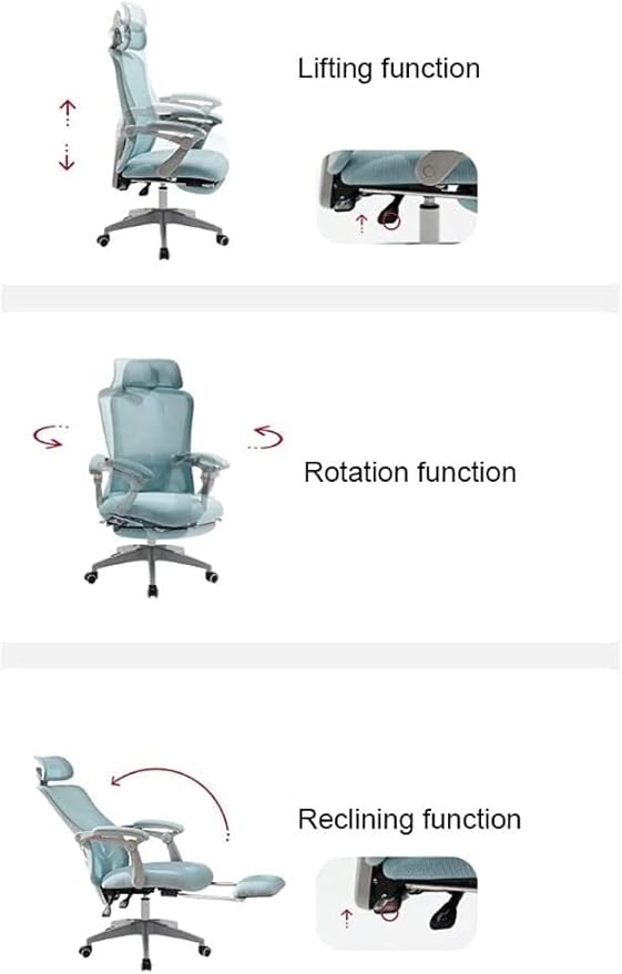 Office Chair Desk Chair Computer Chair Office Chair Gaming Seats Students Learn Home Reclining Ergonomics Comfortable Gaming Chair Computer Chair (Black)