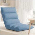 ELEFOCUS Floor Chair Adjustable 6-Position Lazy Sofa Simple Lounge Folding Seat with Back Support for Bedroom Office Living Room Balcony No Assembly Required(Light Blue)