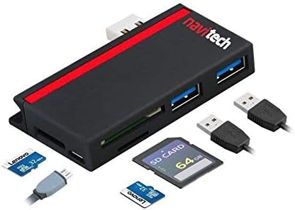 Navitech 2 in 1 Laptop/Tablet USB 3.0/2.0 HUB Adapter/Micro USB Input with SD/Micro SD Card Reader Compatible with HP ZBook Studio G5 15.6 4K | HP ZBook Studio G5 15.6 FHD Mobile Workstation
