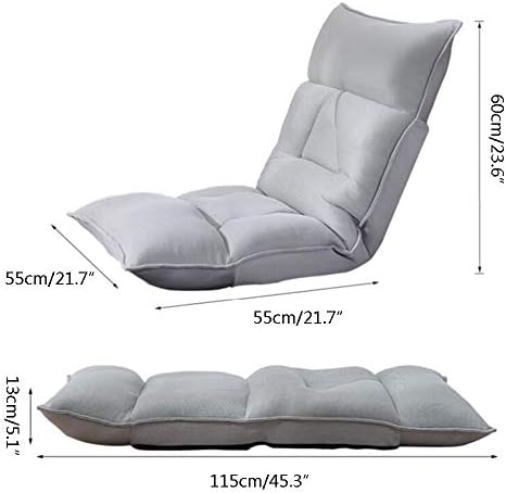 BTZHY Floor Chair Floor Chair Folding Sofa 6-Speed Adjustment Computer Chair on Single Bed Removable and Washable Lazy Leisure Sofa for Balcony Bedroom (Color : Green)
